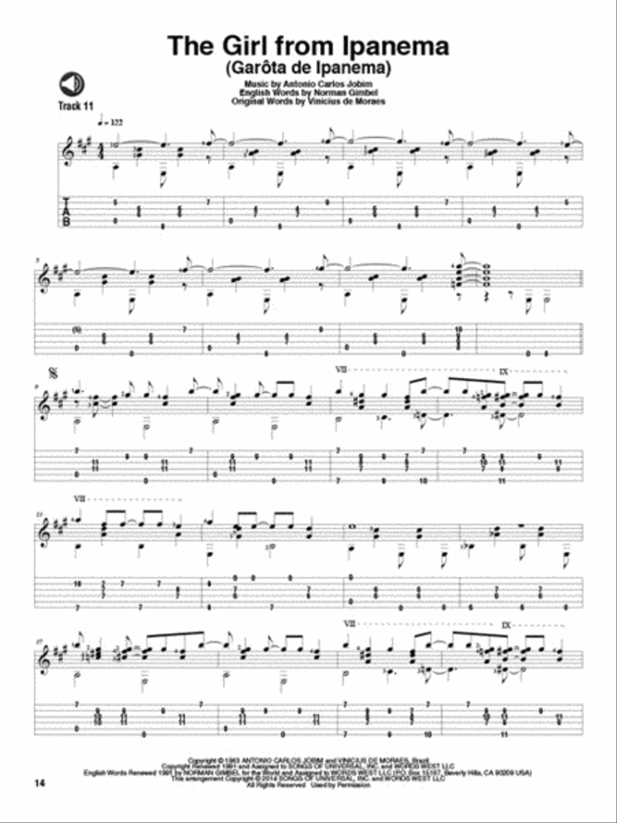 Bill Piburn Plays Antonio Carlos Jobim Guitar Tablature scores gallery preview page 5