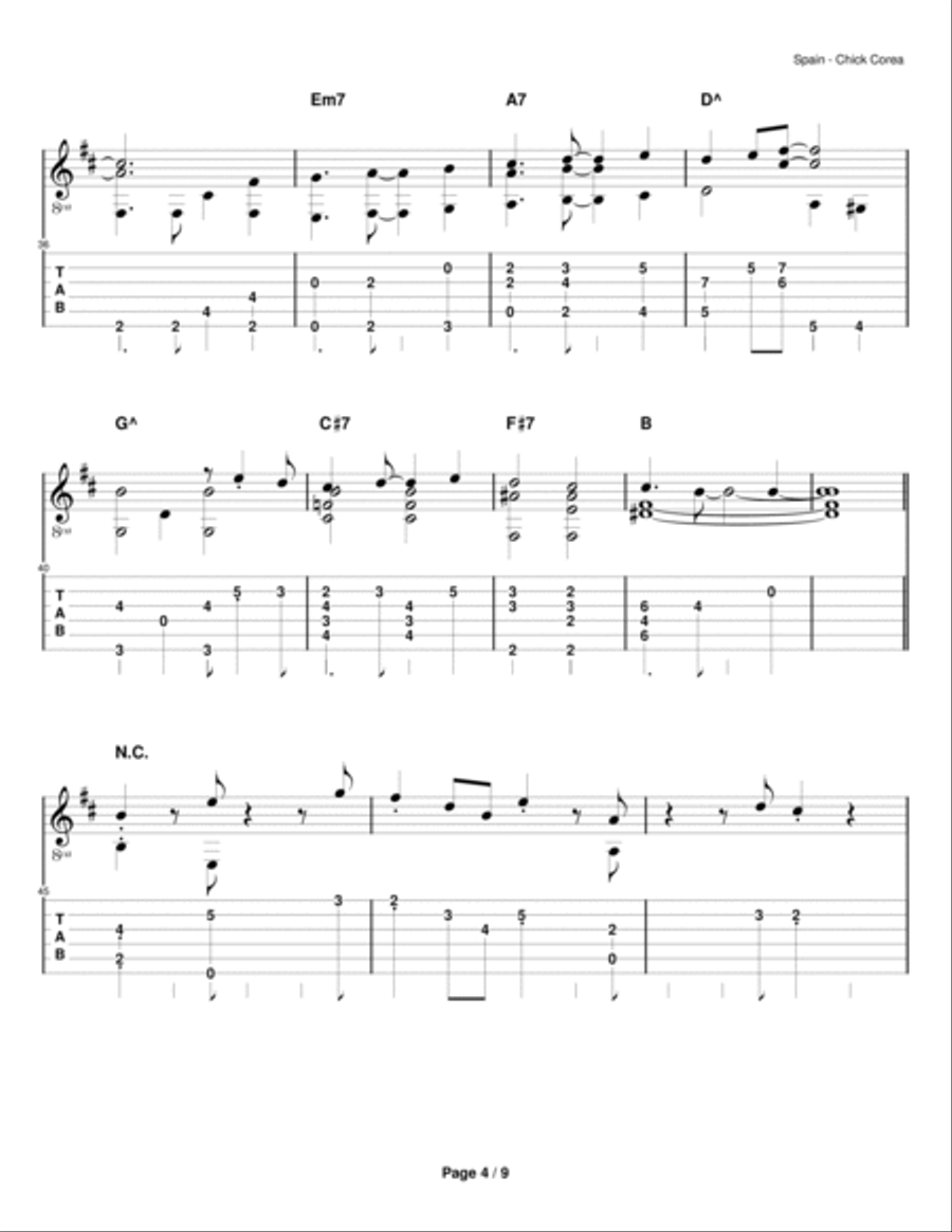 Spain Electric Guitar scores gallery preview page 4