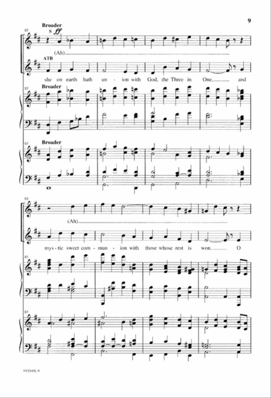 The Church's One Foundation 4-Part scores gallery preview page 9