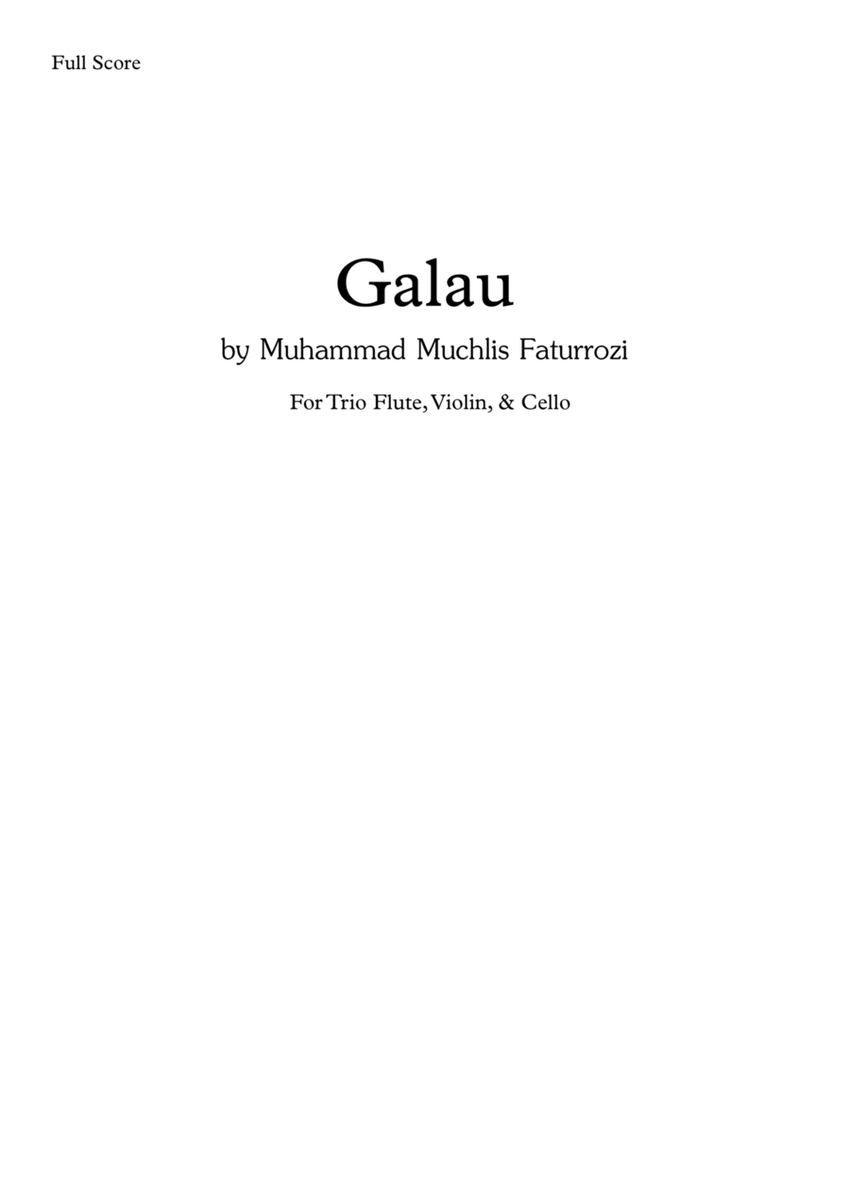 Galau for flute, violin, cello image number null
