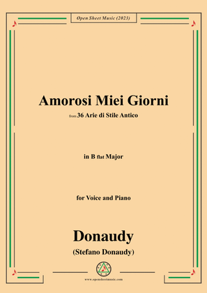 Donaudy-Amorosi Miei Giorni,in B flat Major