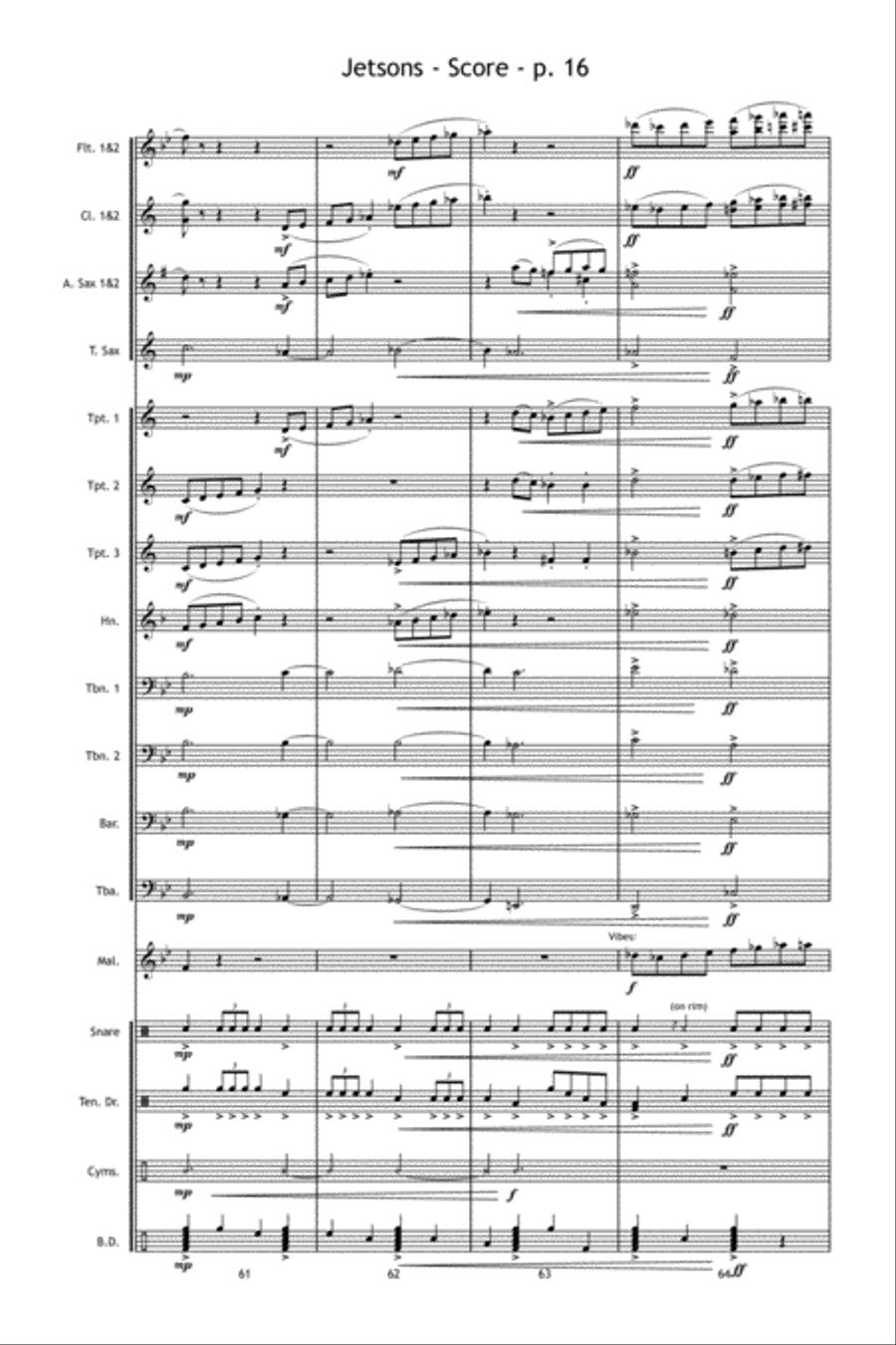 Jetsons Marching Band scores gallery preview page 17