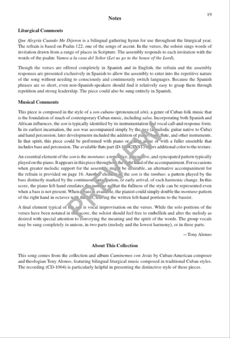 Qué Alegría Cuando Me Dijeron / I Rejoiced When I Heard Them Say 3-Part scores gallery preview page 19
