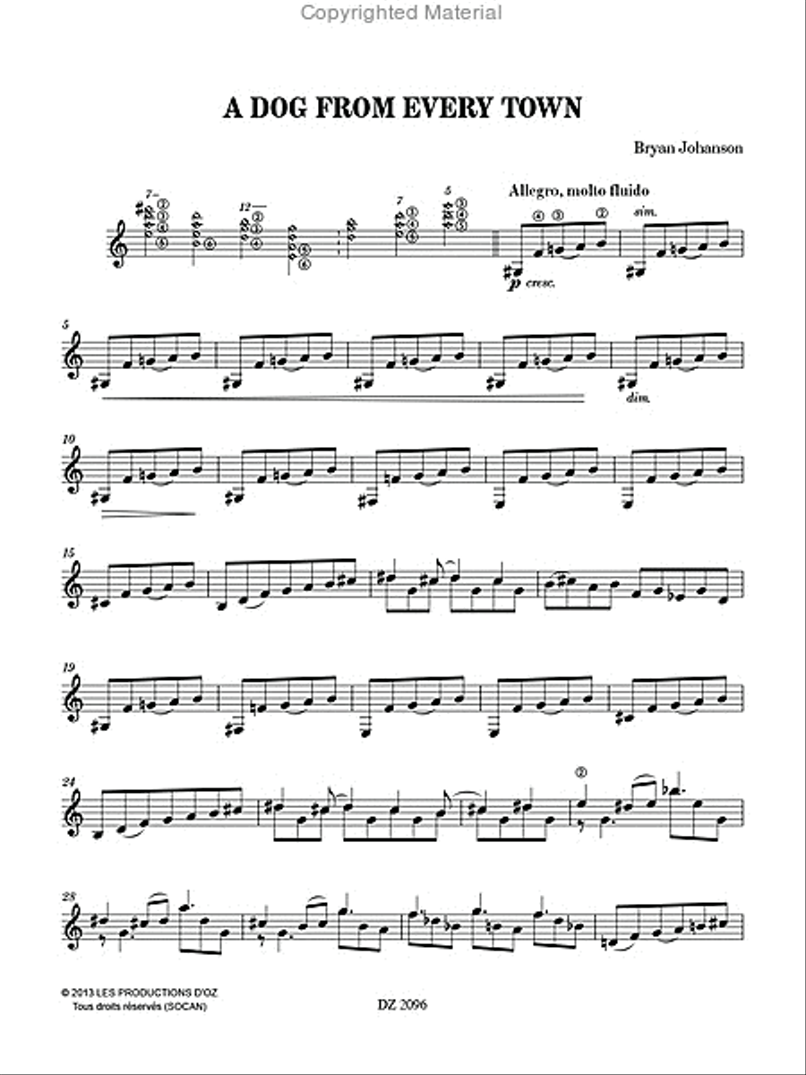 A Dog from Every Town Classical Guitar scores gallery preview page 2