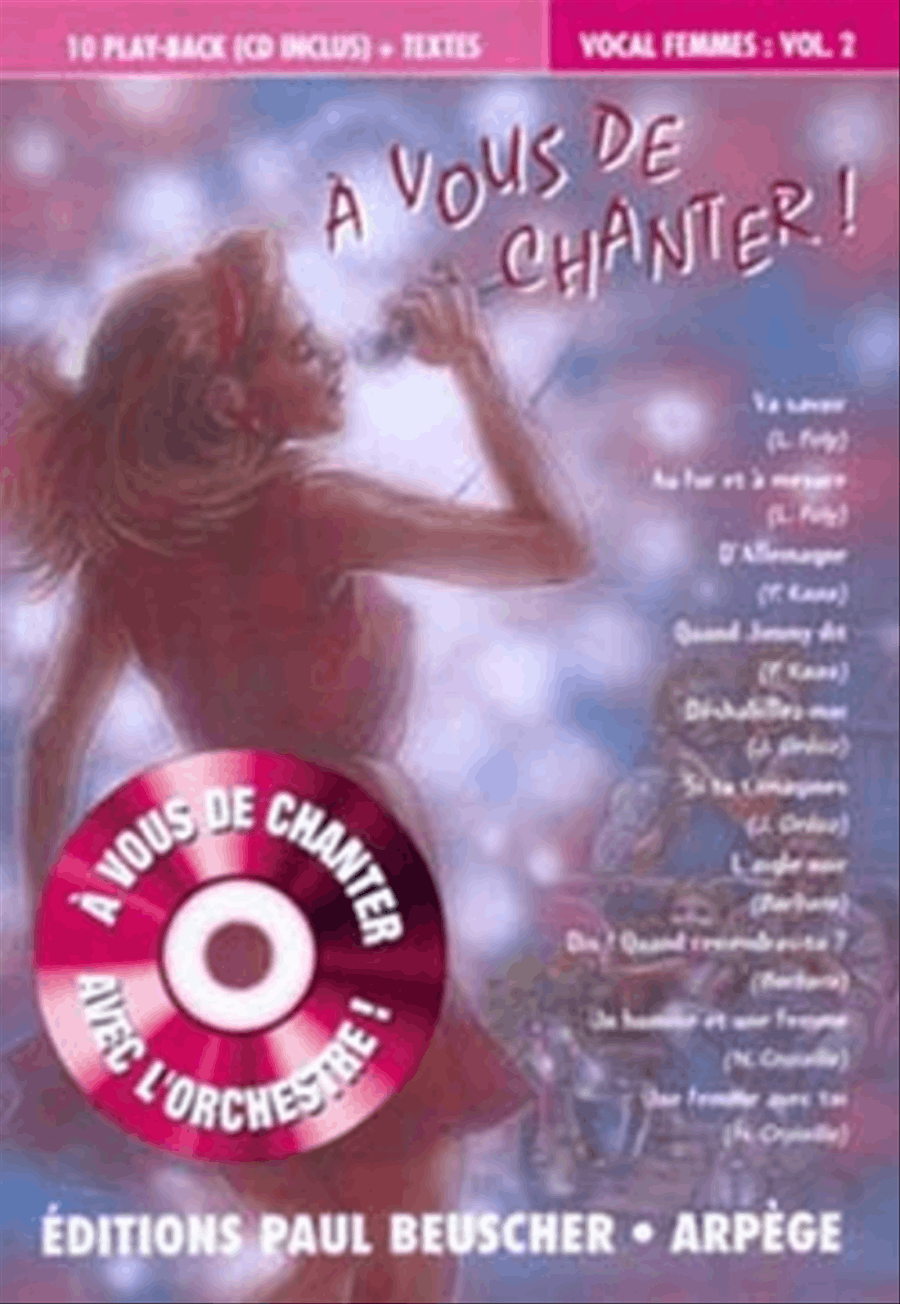A vous de chanter - Voix femme - Volume 2 CD scores gallery preview page 1