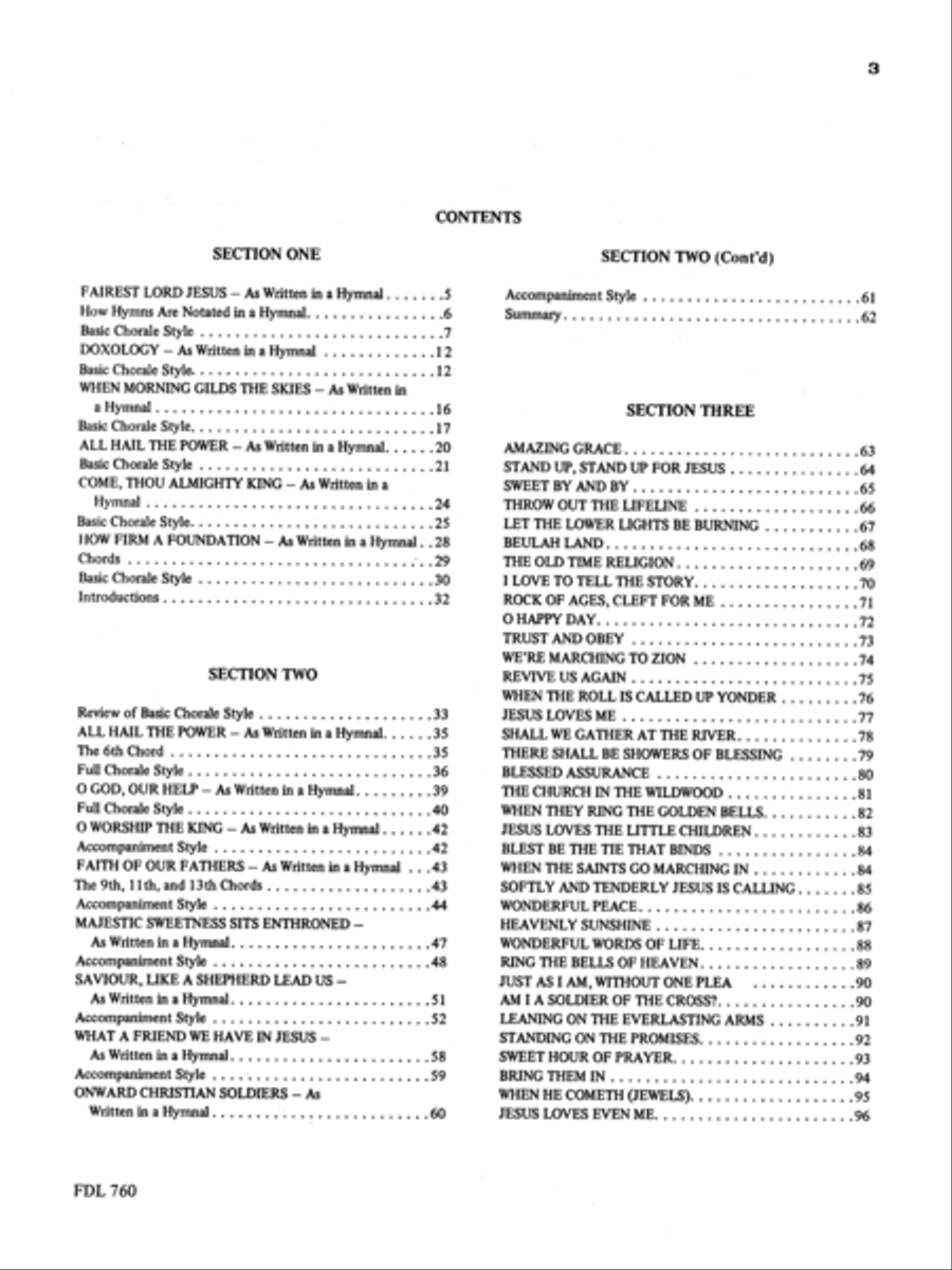 How To Play Hymns & Gospel Songs In Evangelistic Style Piano, Vocal, Guitar scores gallery preview page 2