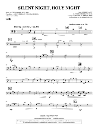 Book cover for Silent Night, Holy Night (from "carols For Choir And Congregation") - Cello