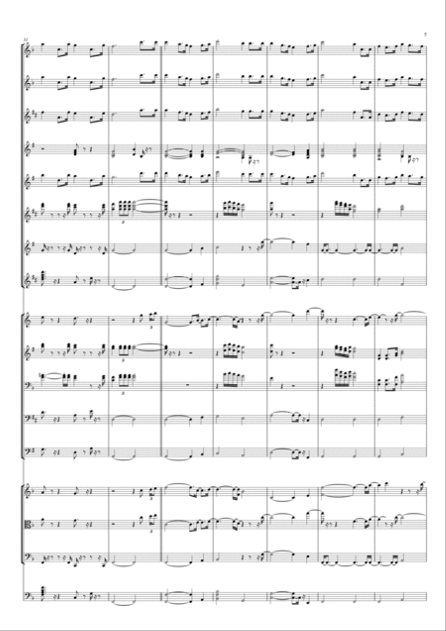 Hino dos 100 anos do Campinense Clube Concert Band scores gallery preview page 5