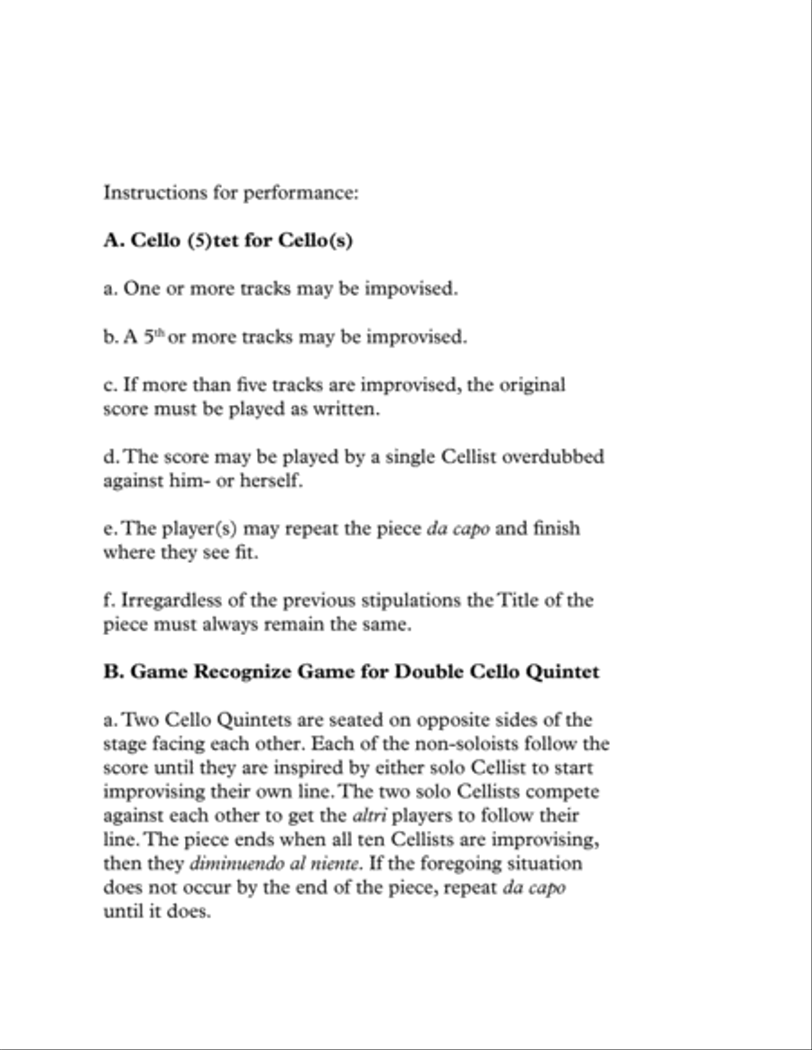 Cello (5)tet and Game Recognize Game Cello Solo scores gallery preview page 2