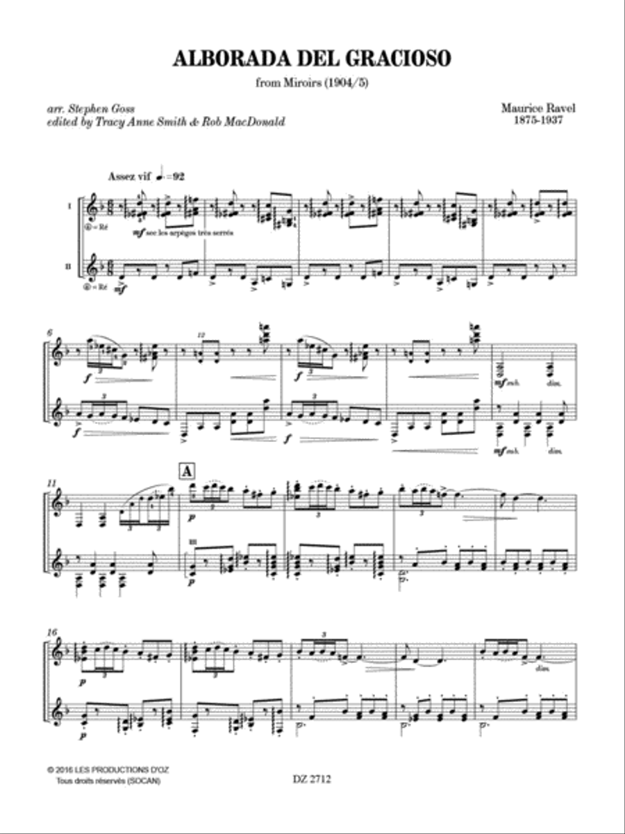 Alborada del gracioso Classical Guitar scores gallery preview page 2