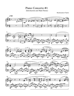 Rachmaninoff 1st piano concerto. Excerpt (intro and main theme) Mov't 2