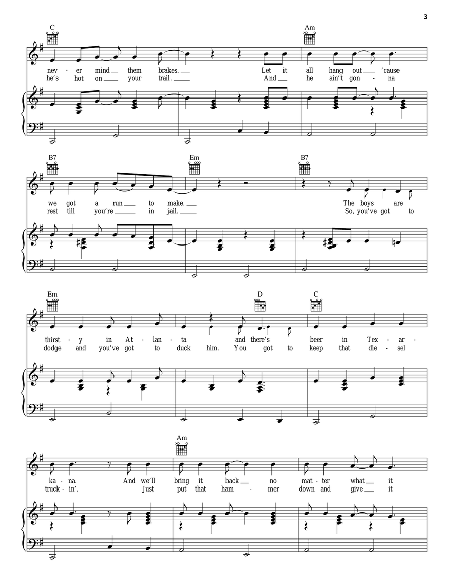 East Bound And Down Acoustic Guitar scores gallery preview page 3