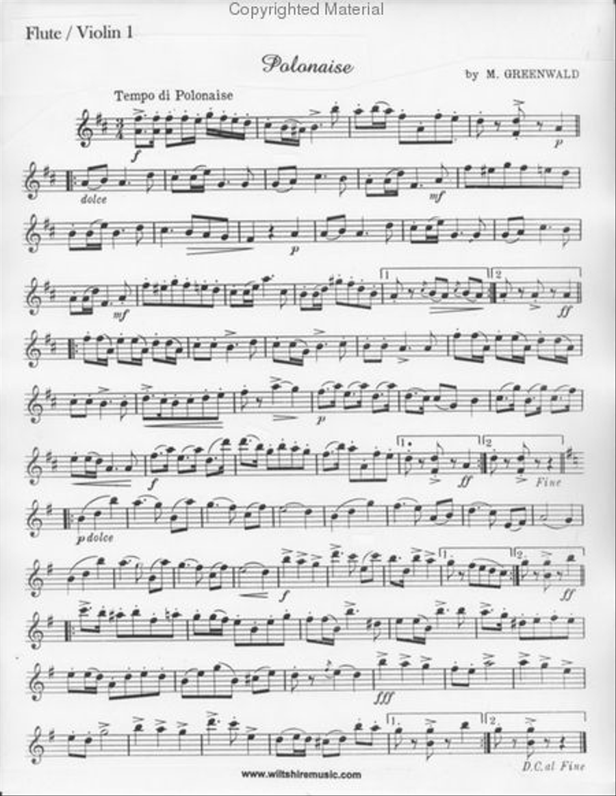 Polonaise Violin scores gallery preview page 2