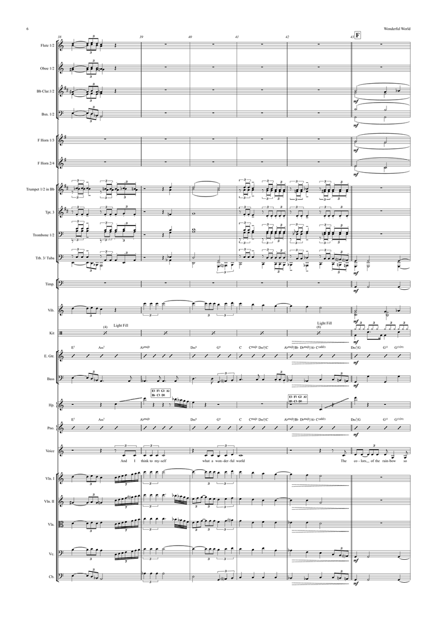 What A Wonderful World Full Orchestra scores gallery preview page 6