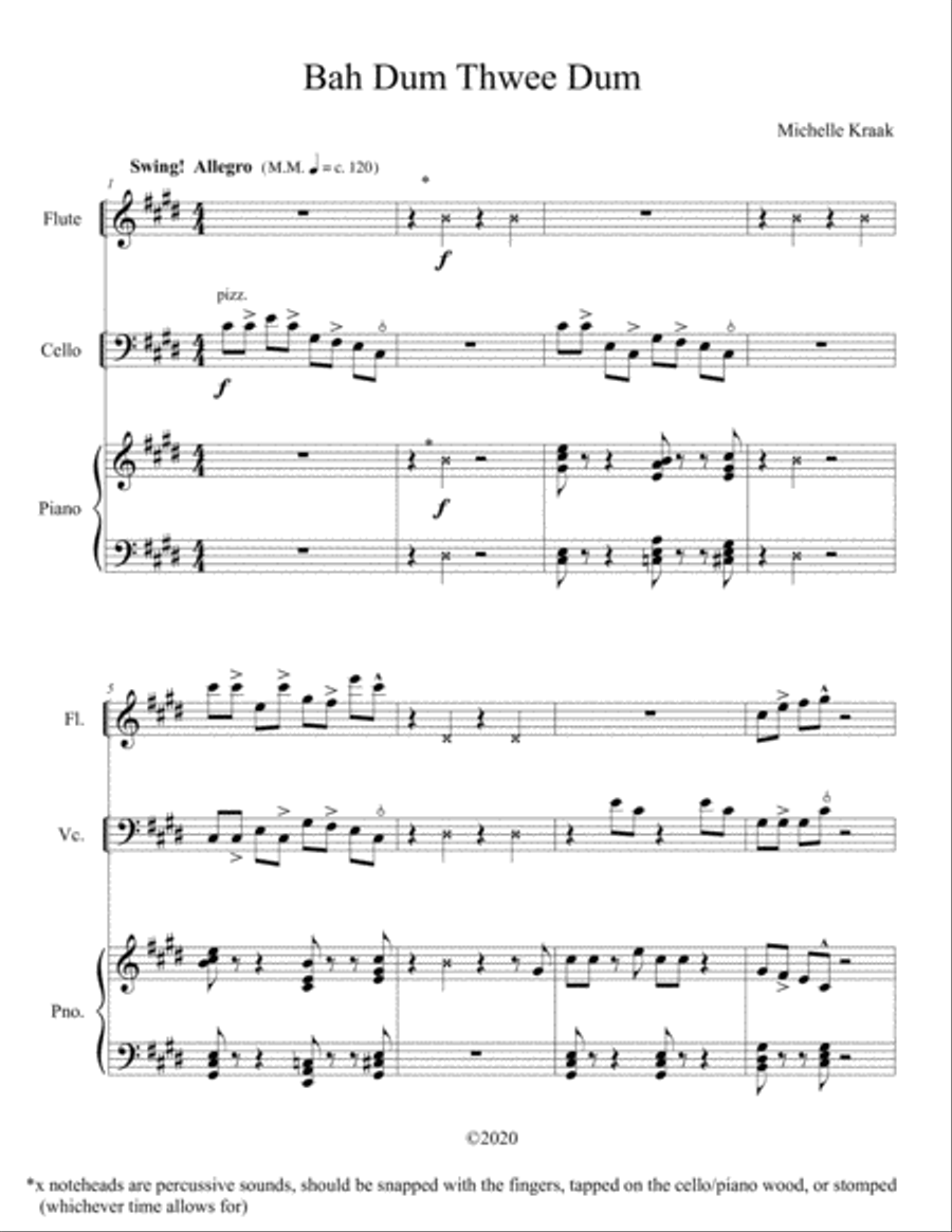 Bah Dum Thwee Dum Flute scores gallery preview page 3