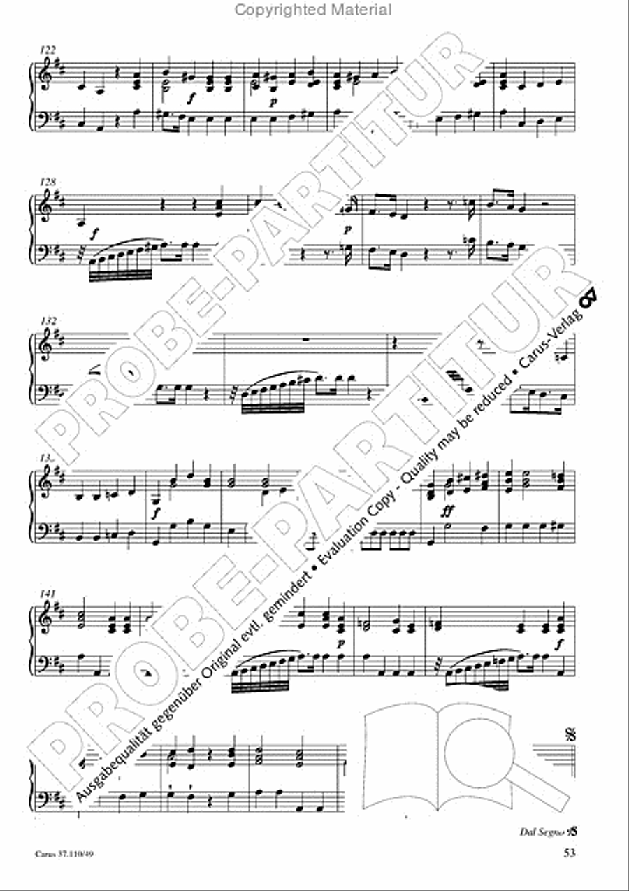 Markuspassion. Werkausgabe Reihe 1, Bd. 7 (Homilius) Organ scores gallery preview page 54
