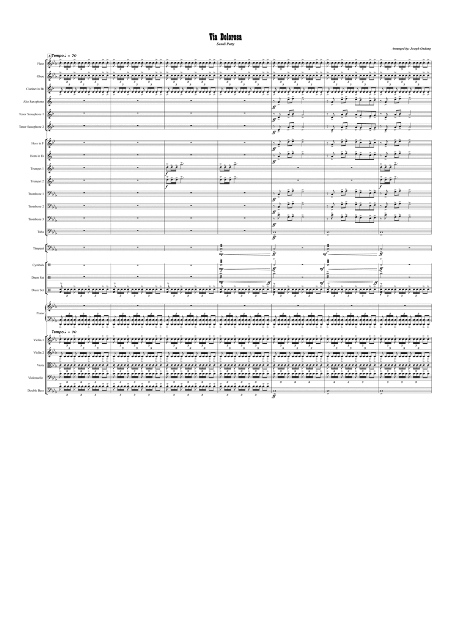 Via Dolorosa Via Dolorosa Full Orchestra scores gallery preview page 1