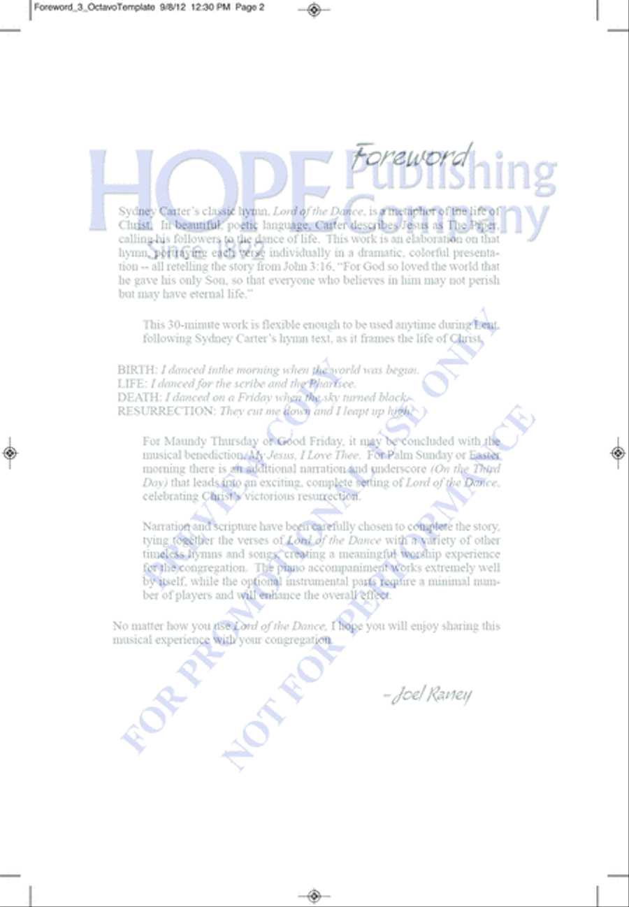 I Am the Lord of the Dance 4-Part scores gallery preview page 3