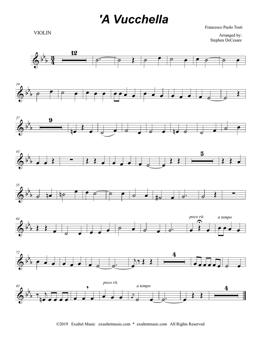 A Vucchella (Duet for Violin and Cello) Piano Trio scores gallery preview page 6