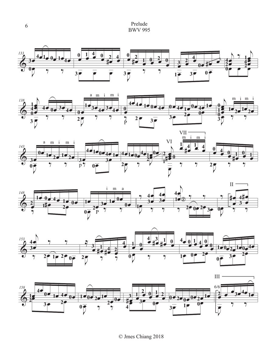 Complete Lute Suites by J.S. Bach Lute scores gallery preview page 6
