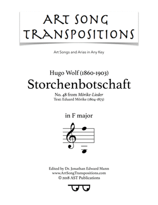 WOLF: Storchenbotschaft (transposed to F major)