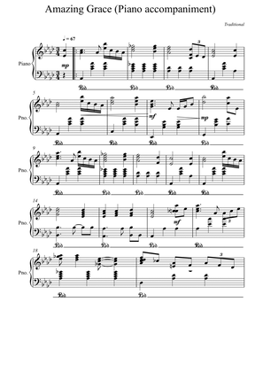 Amazing_Grace_Piano accompaniment - Ab Major