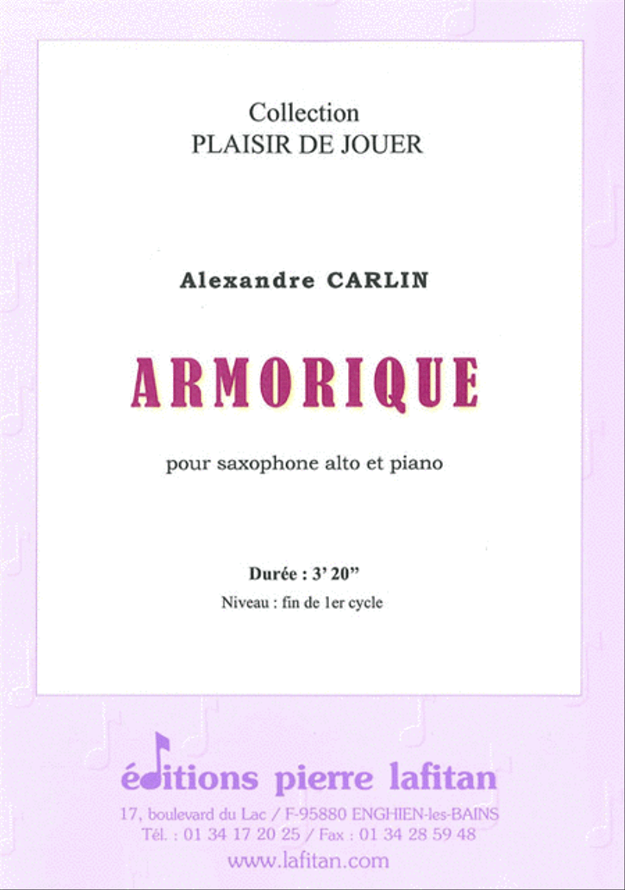 Armorique Alto Saxophone scores gallery preview page 1