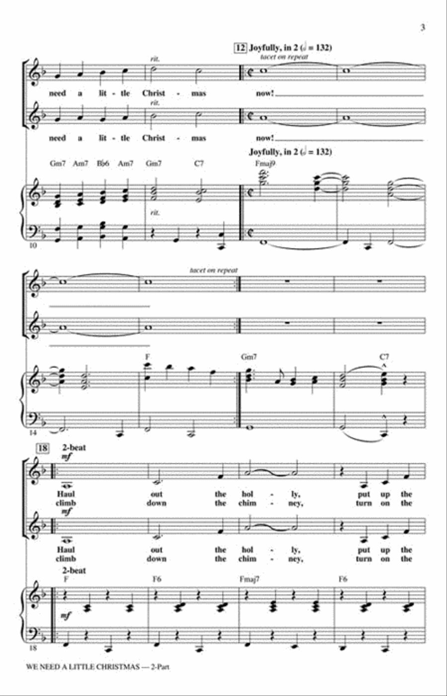We Need a Little Christmas 2-Part scores gallery preview page 3