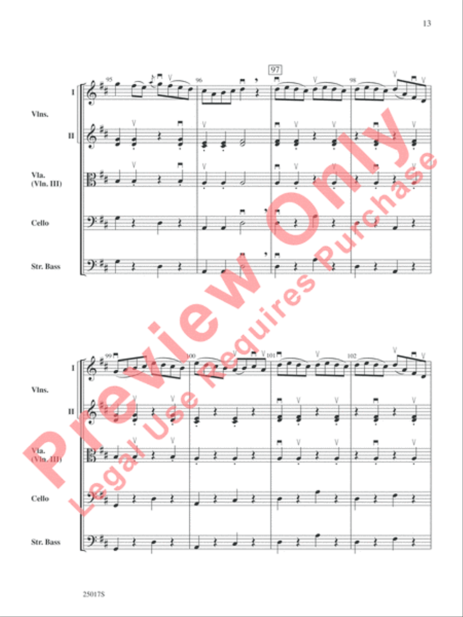 Harry at Hogwarts, Themes from Harry Potter and the Goblet of Fire String Orchestra scores gallery preview page 14