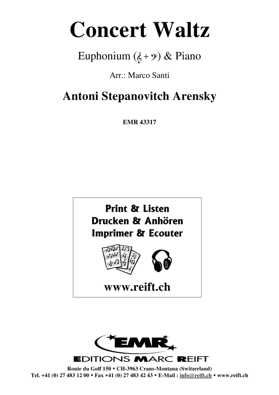 Concert Waltz Concert Waltz Euphonium scores gallery preview page 1