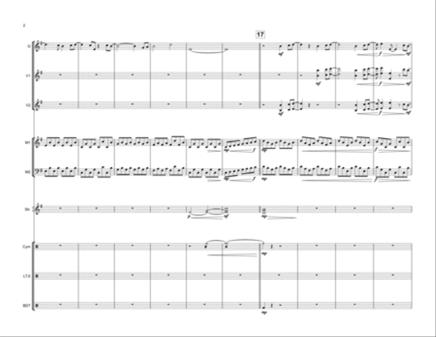 A Million Dreams Percussion Ensemble scores gallery preview page 3