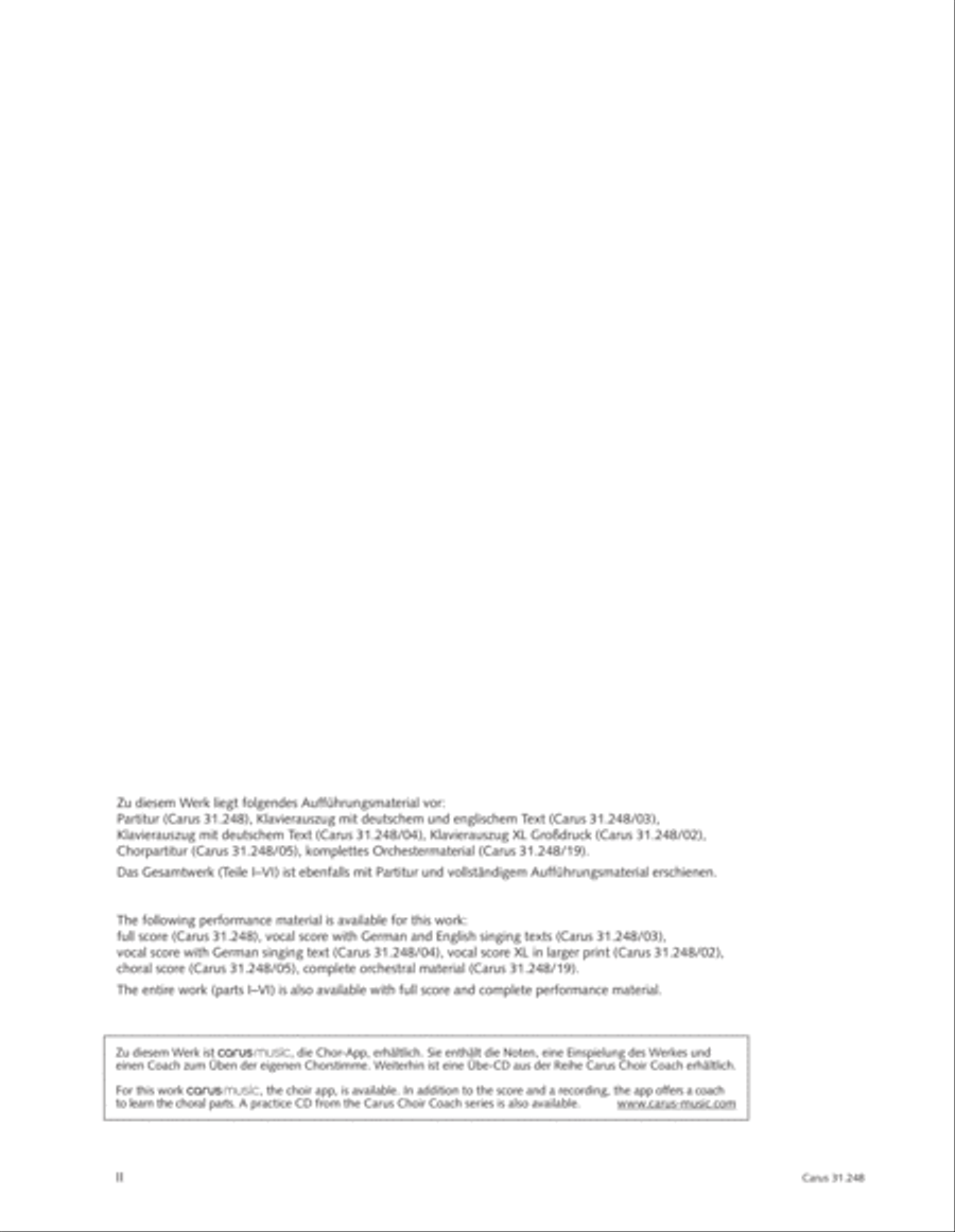 Christmas oratorio (Weihnachtsoratorium, Teile I-III) 4-Part scores gallery preview page 3
