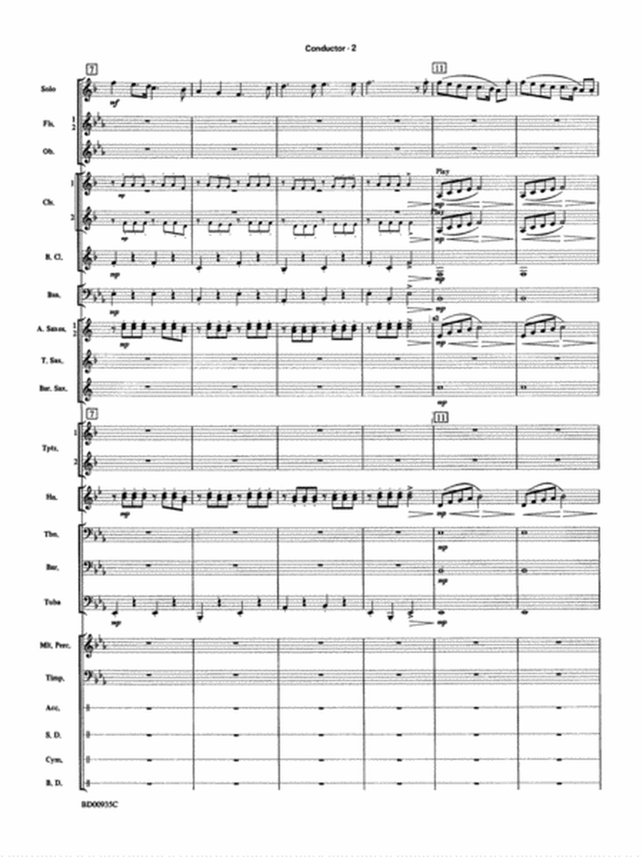 Christmas Concerto (Solo Trumpet, Clarinet, Flute, or Alto Saxophone and Band): Score