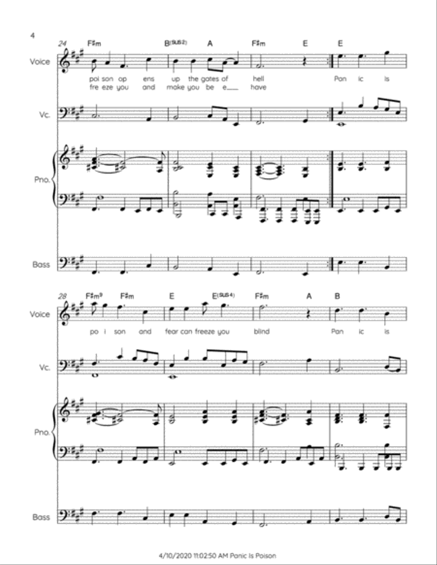 Panic Is Poison Small Ensemble scores gallery preview page 4