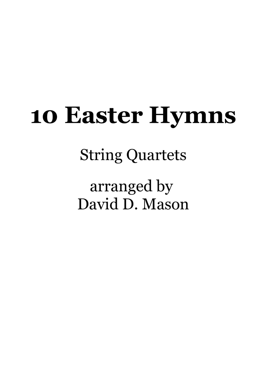 10 Easter Hymns for String Quartet Piano Quintet scores gallery preview page 1