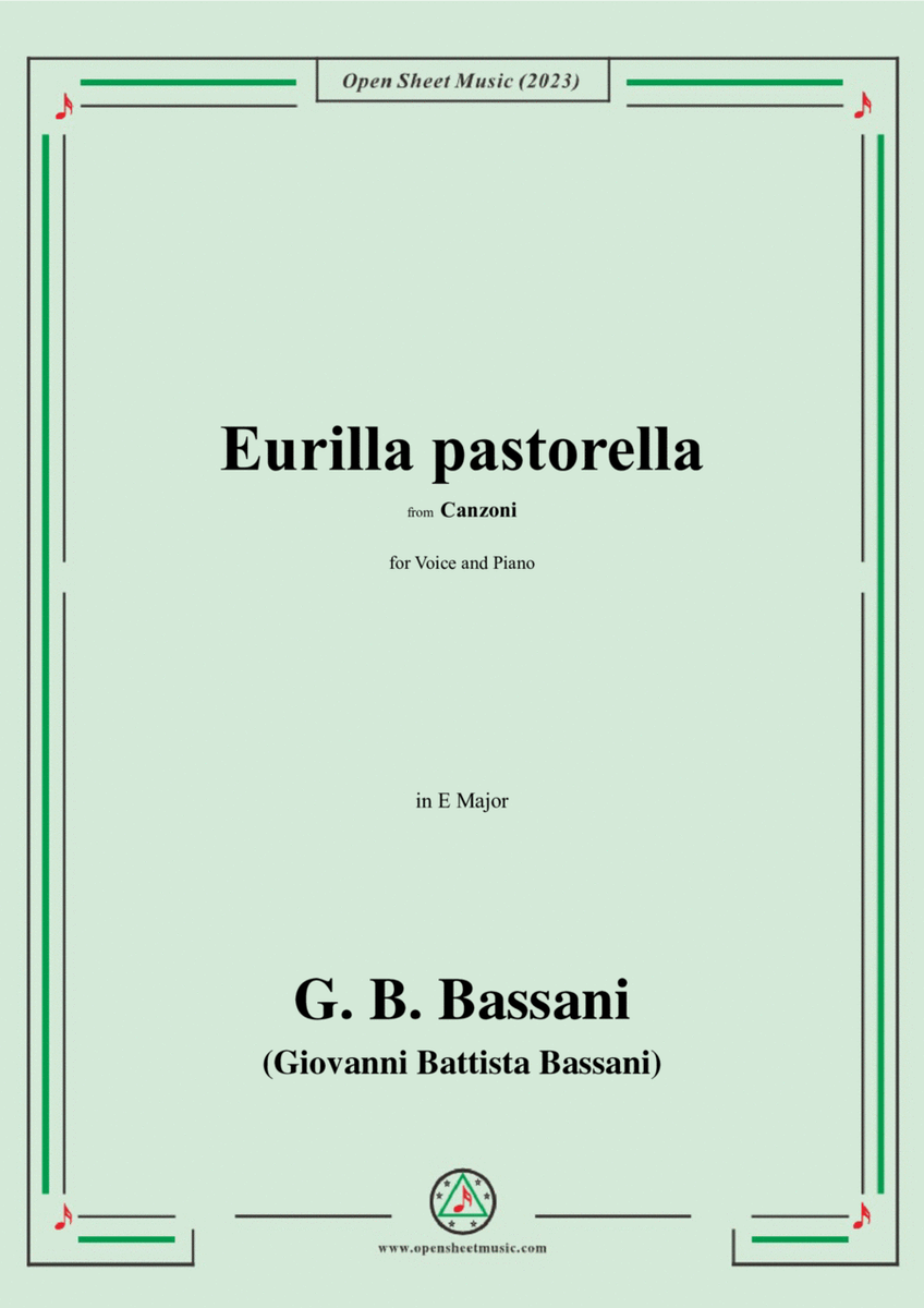 G. B. Bassani-Eurilla pastorella,in E Major