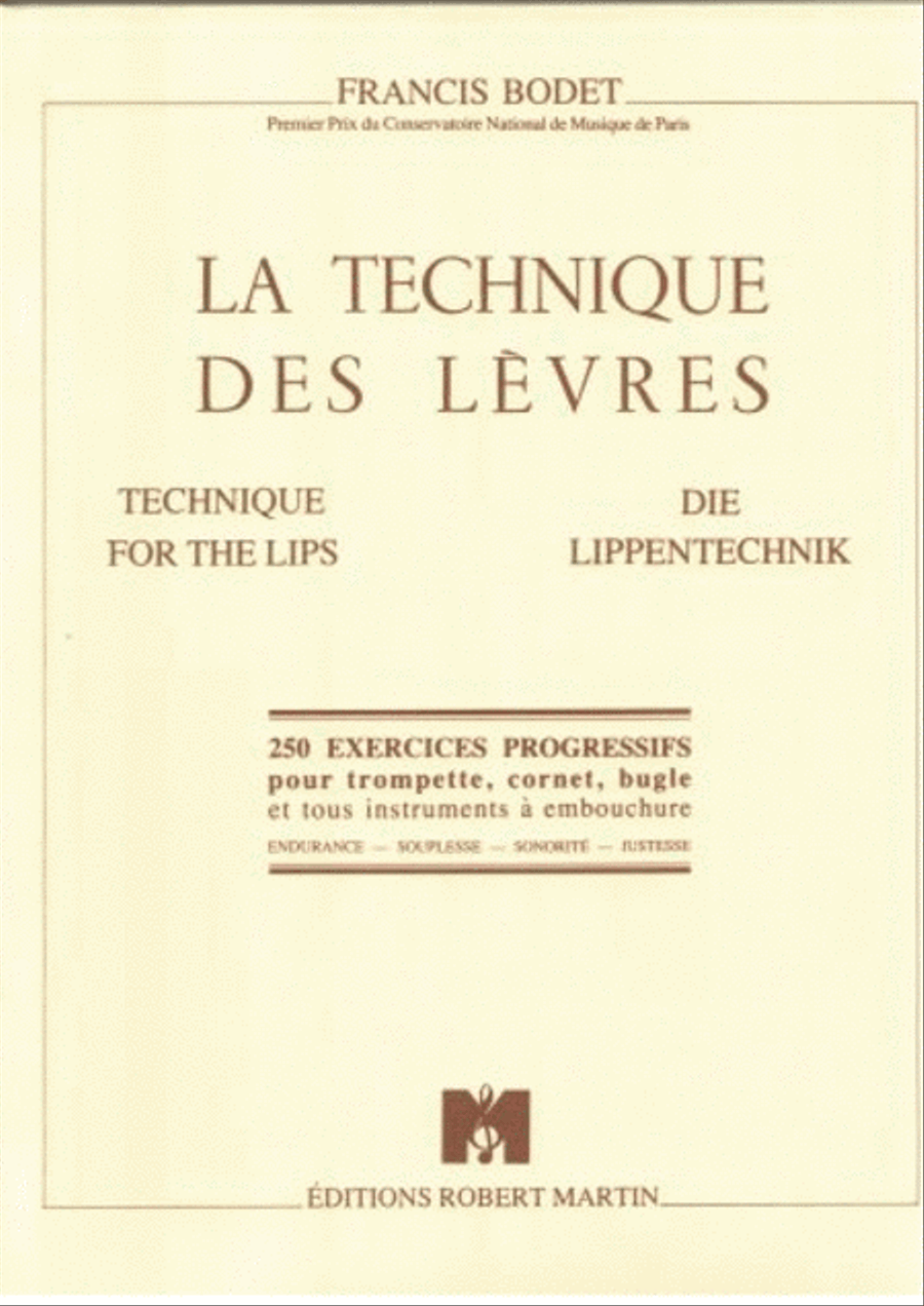 La Technique des lèvres La Technique des lèvres Trumpet scores gallery preview page 1