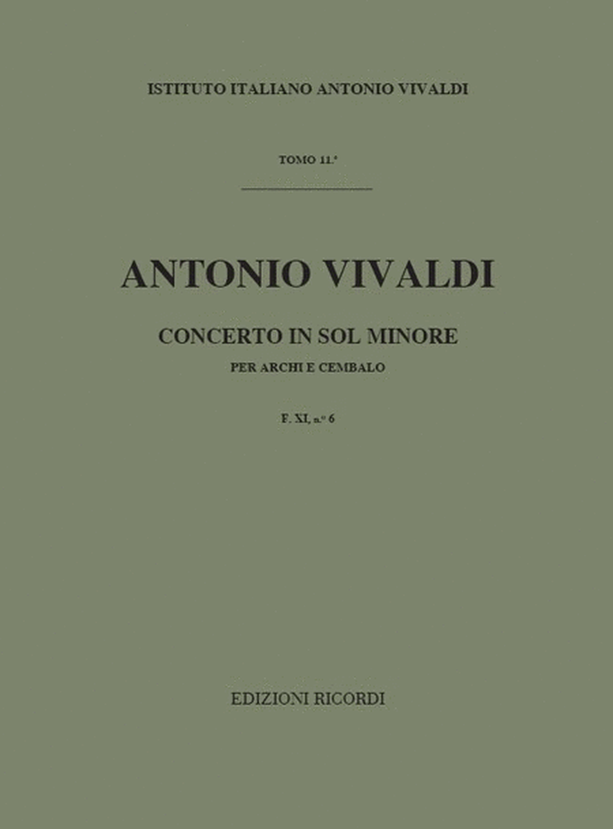 Concerto Per Archi E B.C.: In Sol Min. Rv 155