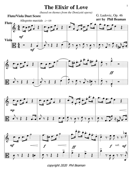 The Elixir of Love-flute-viola duet image number null