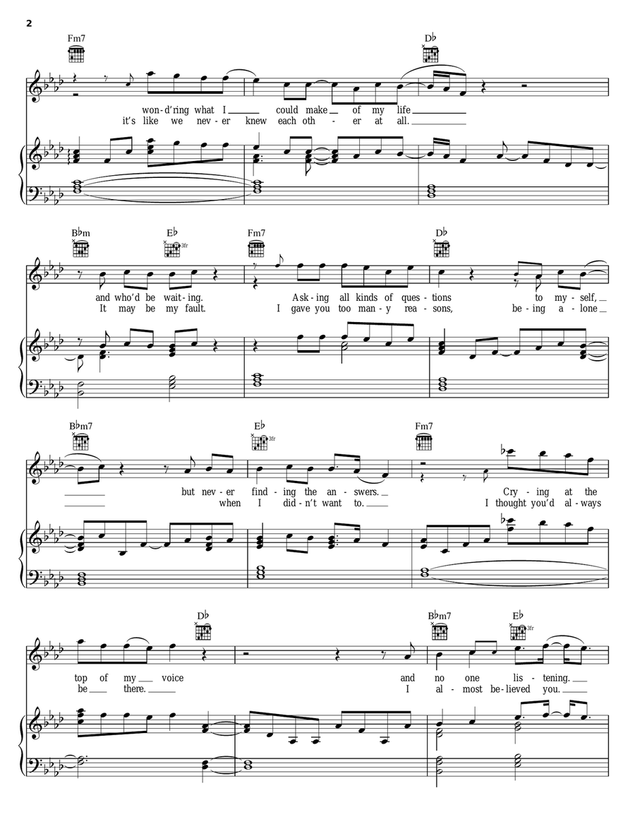 In Too Deep Piano, Vocal, Guitar scores gallery preview page 2