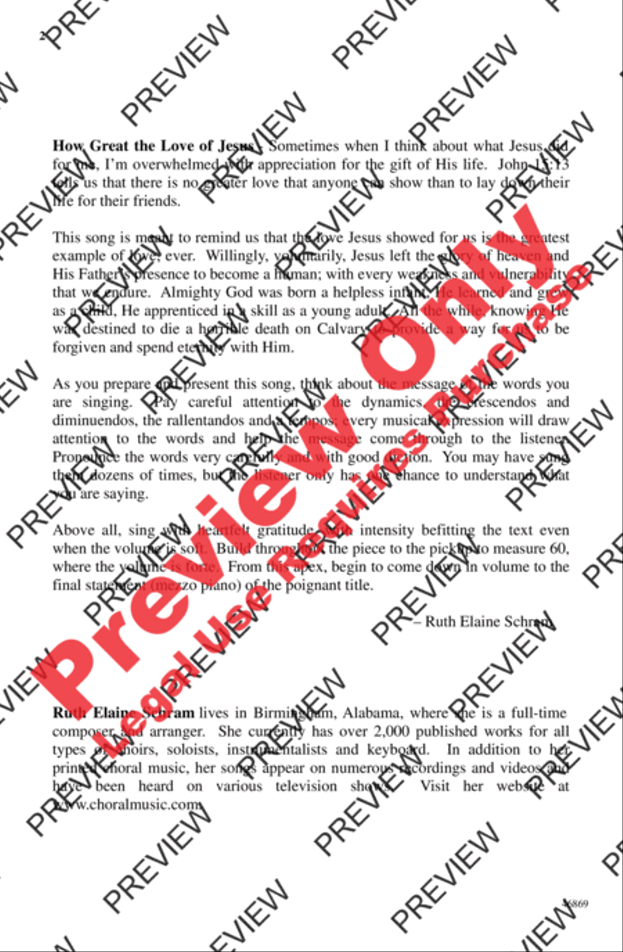 How Great the Love of Jesus 4-Part scores gallery preview page 2