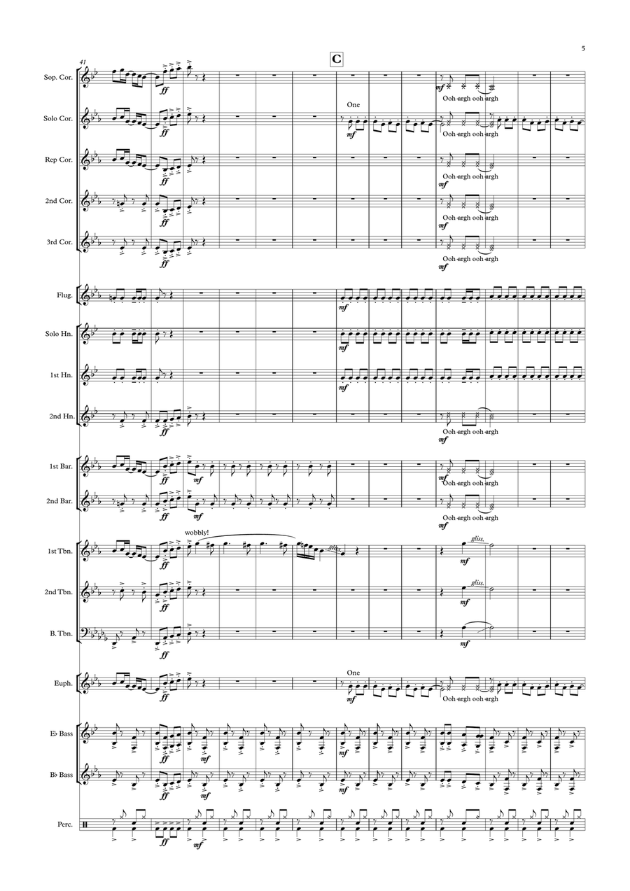 Combine Harvester Brass Ensemble scores gallery preview page 5