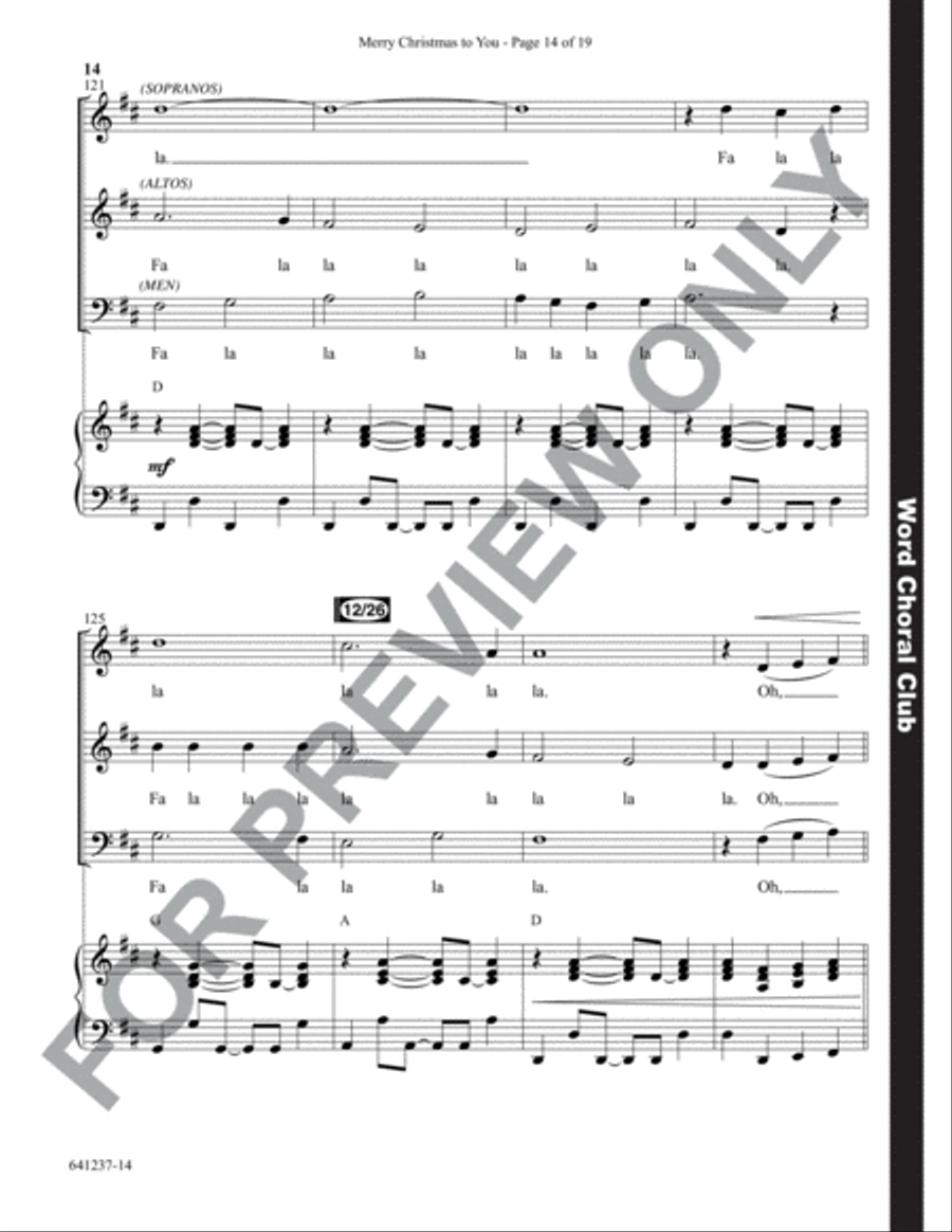 Merry Christmas to You - Anthem Choir scores gallery preview page 15