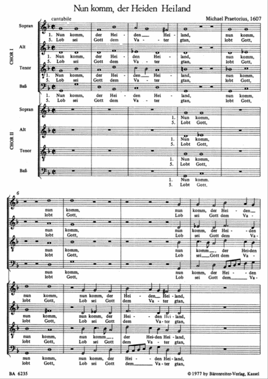 Nun komm, der Heiden Heiland - In dulci jubilo 4-Part scores gallery preview page 2