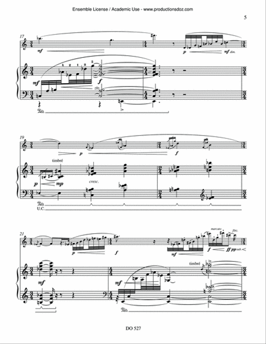 Distance intime Flute Solo scores gallery preview page 5