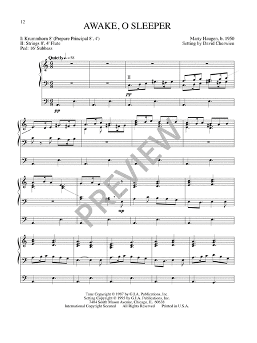 Six Organ Preludes on Hymntunes by Marty Haugen, Jeremy Young, and Skinner Chavez-Melo Organ scores gallery preview page 14