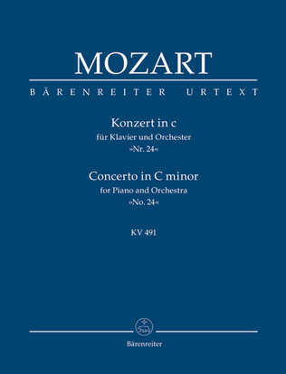 Book cover for Concerto for Piano and Orchestra, No. 24 c minor, KV 491