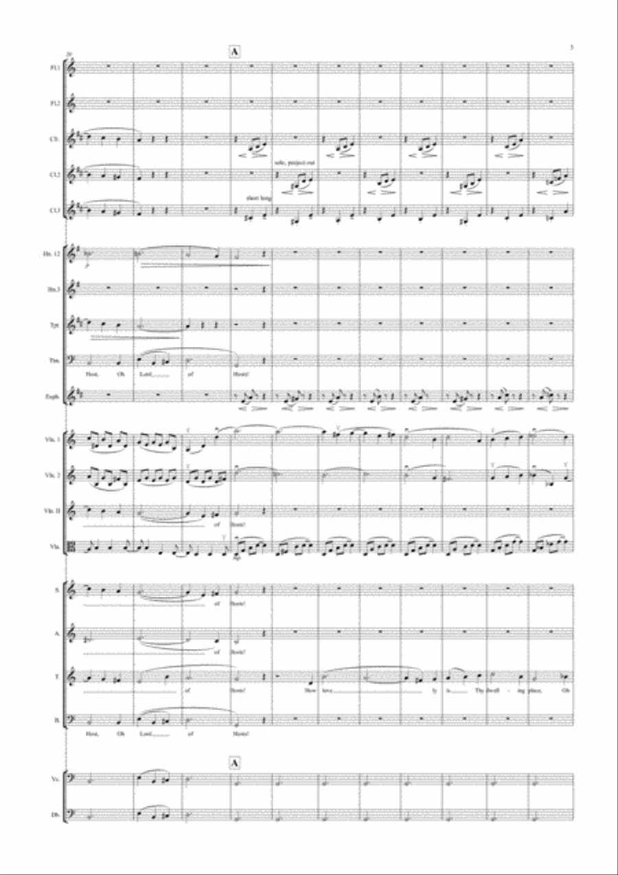 How Lovely Is Thy Dwelling Place (arr. for school orchestra and choir) Choir scores gallery preview page 4