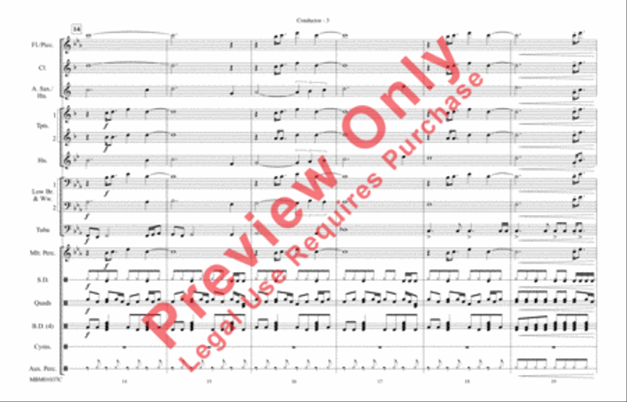Gonna Fly Now (Theme from Rocky) Marching Band scores gallery preview page 4