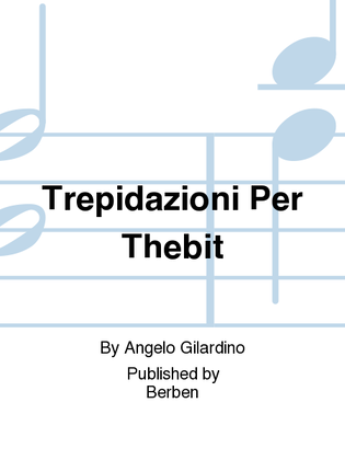 Book cover for Trepidazioni Per Thebit